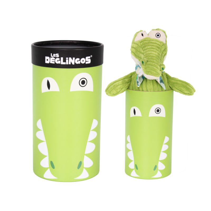 Les déglingos aligatos lalligator simply peluche vert 25 cm 